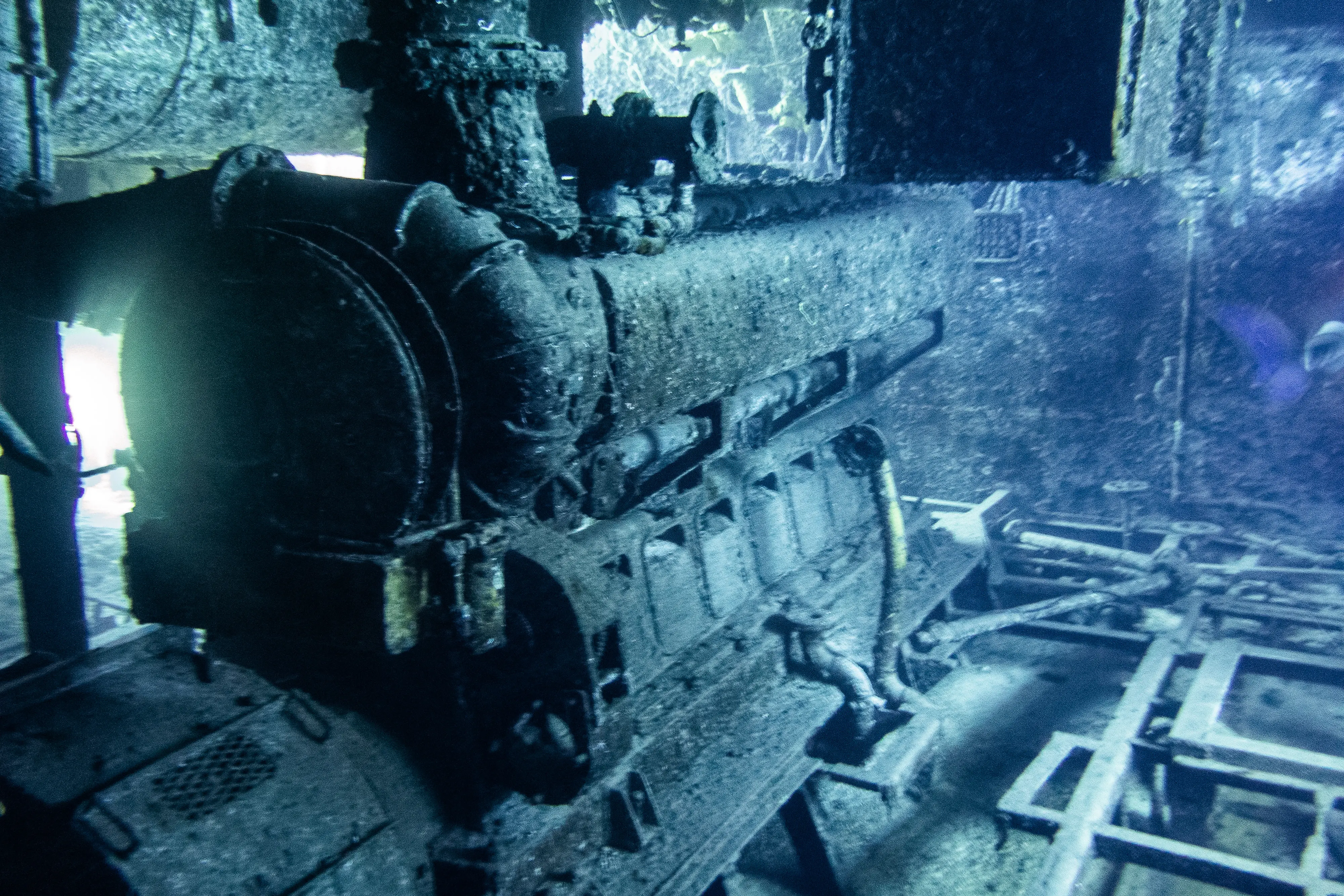 C53 shipwreck engine room